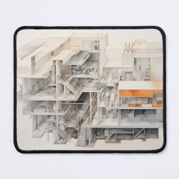 Item preview, Modern Building Sketch Artwork designed and sold by PigmentPulse.
