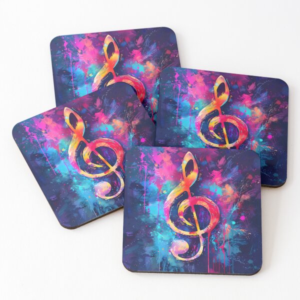Item preview, colorful music themed abstract print designed and sold by dcrc.