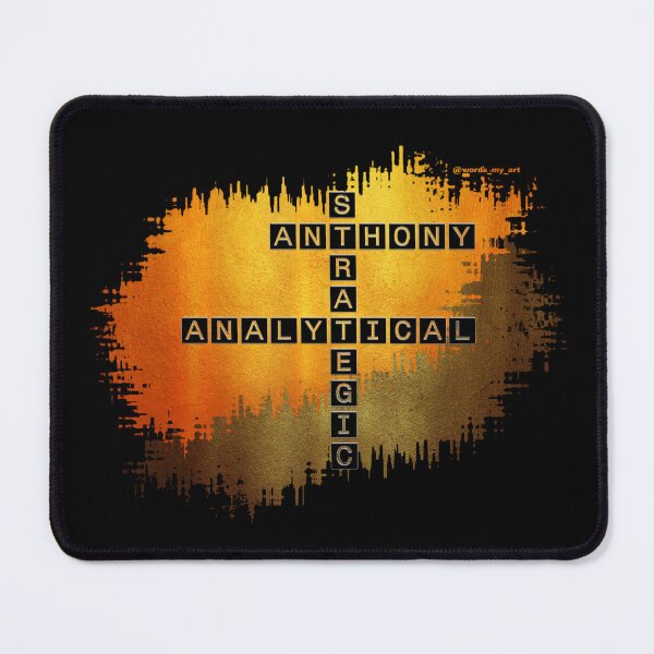Item preview, Anthony, Analytical and strategic, crossword. designed and sold by words-my-art.