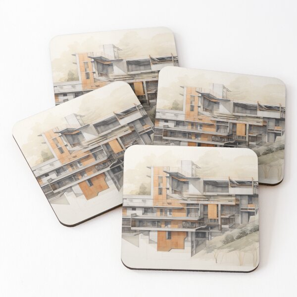 Item preview, Modern Architectural Perspective Painting designed and sold by PigmentPulse.