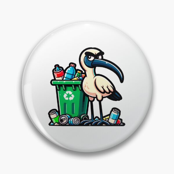 Item preview, Funny Aussie bin chicken with attitude white ibis designed and sold by headpossum.