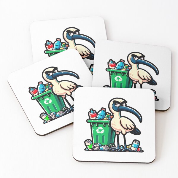 Item preview, Funny Aussie bin chicken with attitude white ibis designed and sold by headpossum.