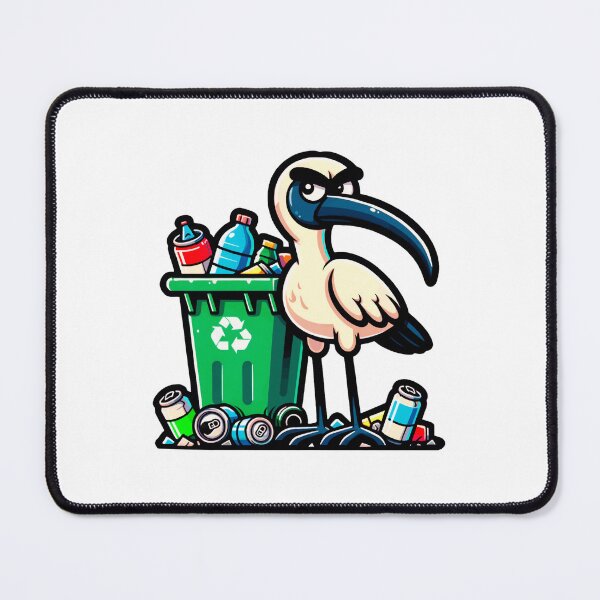 Item preview, Funny Aussie bin chicken with attitude white ibis designed and sold by headpossum.