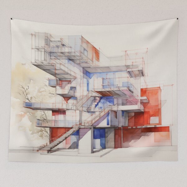 Item preview, Urban Architecture Study Art designed and sold by PigmentPulse.