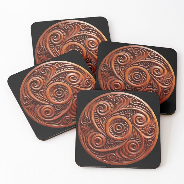 Item preview, A beautiful Māori wood carving featuring spirals (koru). designed and sold by ArtbyJanineTate.