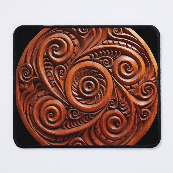 Item preview, A beautiful Māori wood carving featuring spirals (koru). designed and sold by ArtbyJanineTate.