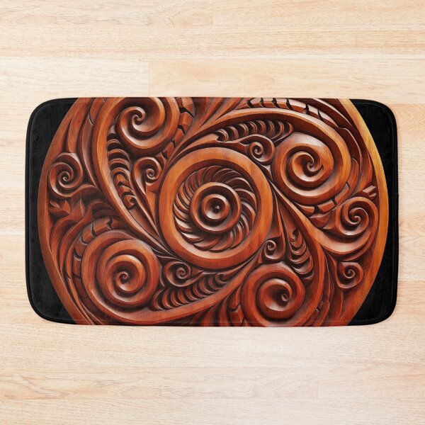 Item preview, A beautiful Māori wood carving featuring spirals (koru). designed and sold by ArtbyJanineTate.