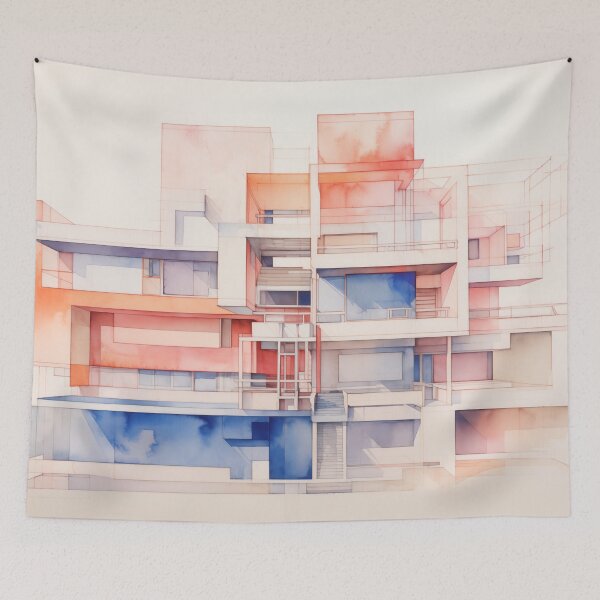 Item preview, Watercolor Building Study designed and sold by PigmentPulse.