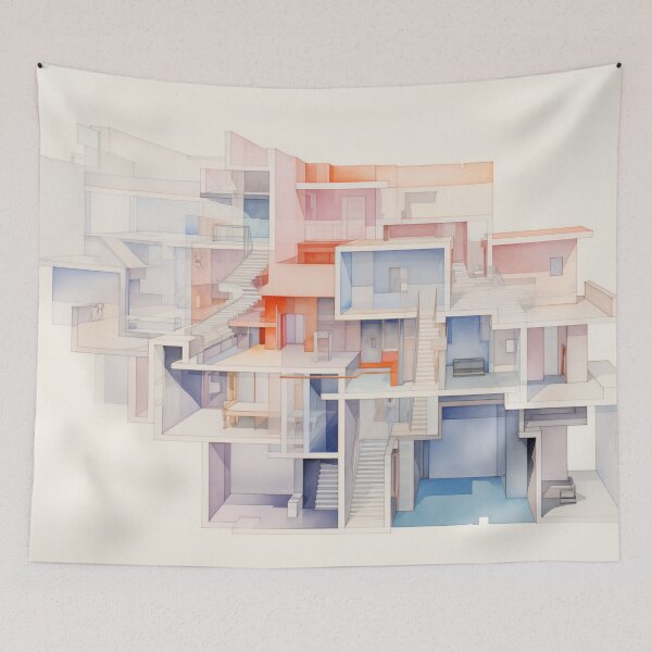 Item preview, Contemporary Building Urban Art designed and sold by PigmentPulse.