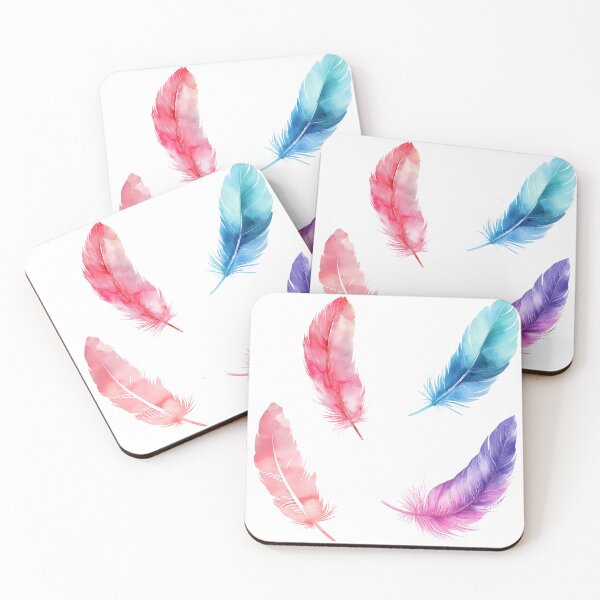 Item preview, Beautiful Watercolor Feathers Sticker Pack designed and sold by Thehatinthecat.