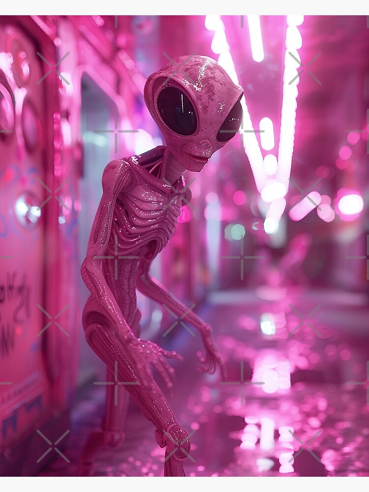Creepin' Pink Glitter Alien