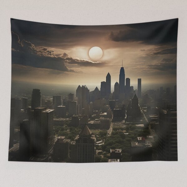 Item preview, Skyline City Landscape Art designed and sold by Obsidian Ink by Wilshire.