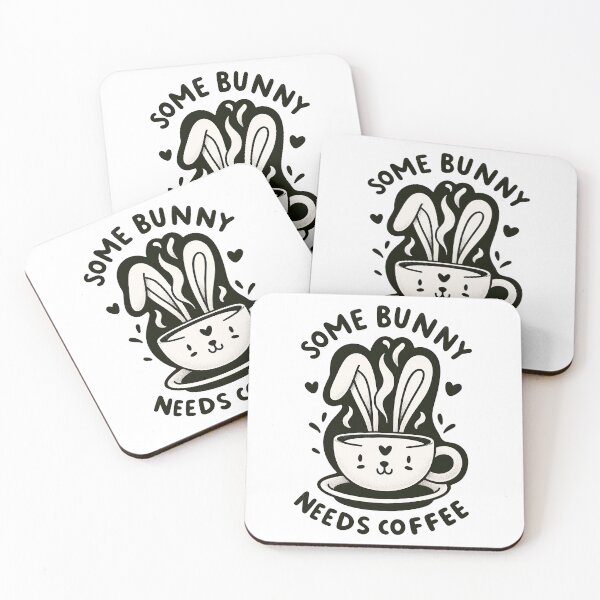 Item preview, Some Bunny Needs Coffee Women Girl Rabbit Funny Easter T-Shirt designed and sold by MAPDDesigns.