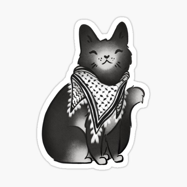 Artikel-Vorschau von Catffiyeh für Palästina (arabische Katze, die Kufiya trägt), designt und verkauft von MarhabaClub.