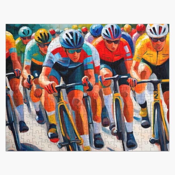 Vista previa del artículo con la obra «Sprint hasta la meta en el Tour de Francia», diseñado y vendido por Tee Graphics Art Co..