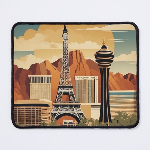Item preview,  001 Vintage Las Vegas Travel Poster Design designed and sold by Alexis Art Collection.