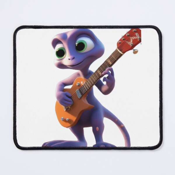 Item preview, An Alien Cartoon Creature Playing The Guitar  designed and sold by MusicalArtisty.