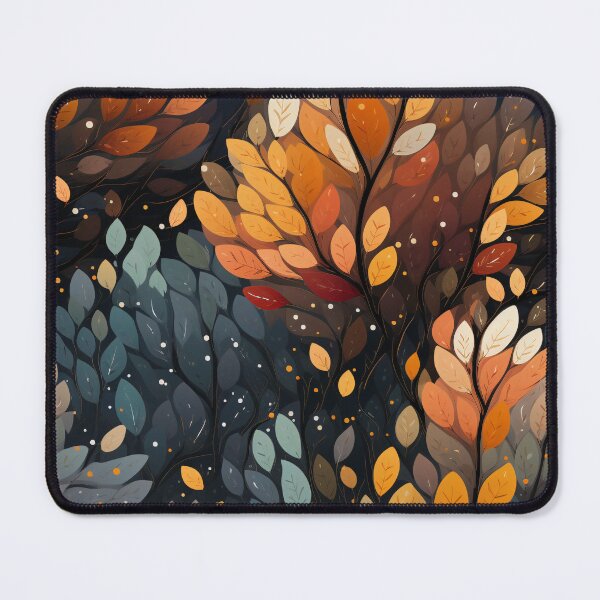 Item preview, Frosted Autumn Leaves Textile designed and sold by Tabble-Dabble.