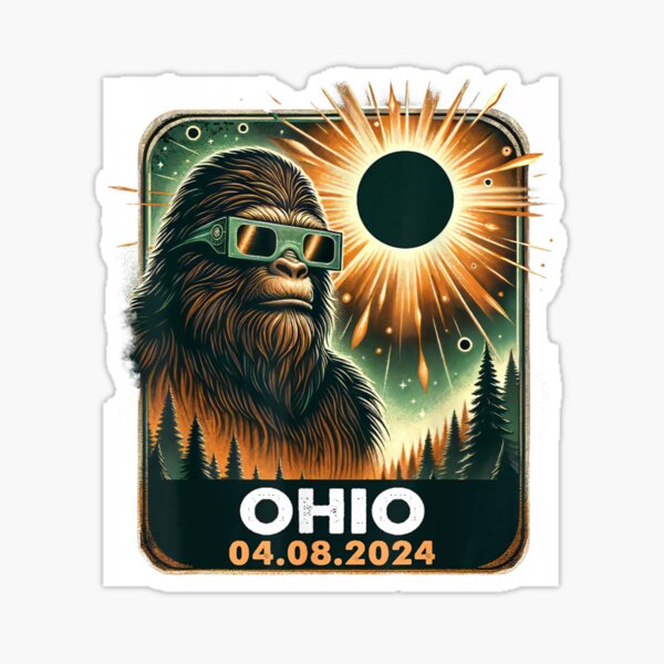 Item preview, Bigfoot Ohio Total Solar Eclipse 2024 With Eclipse Glasses designed and sold by Tigerr3g.