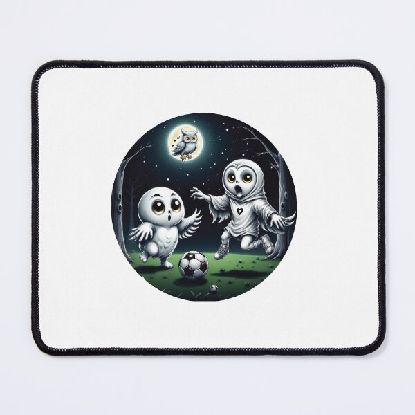 Item preview, Ghost baby playing football with his owl friend designed and sold by NagalkarArtWork.