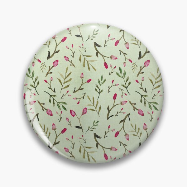 Item preview, Watercolor Rose Buds - Light green and pink rose print designed and sold by DreamersPlan.