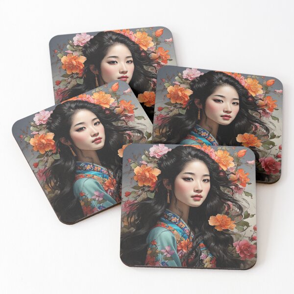 Item preview, 4000 Beautiful Young Women with Flowers in Hair by Suzy Hager designed and sold by greatgingham.