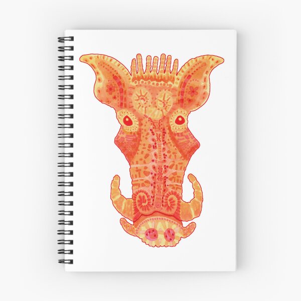 Item preview, Warthog Illustration in Reds and Oranges designed and sold by inklets.