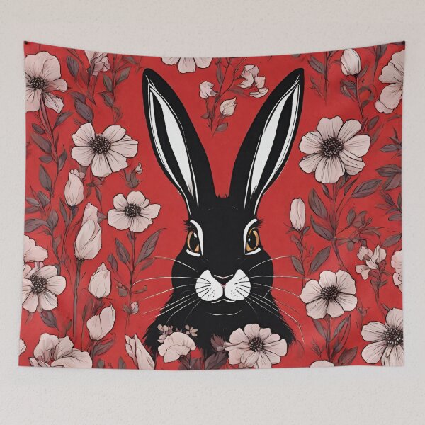 Item preview, Black bunny designed and sold by Vilemo.