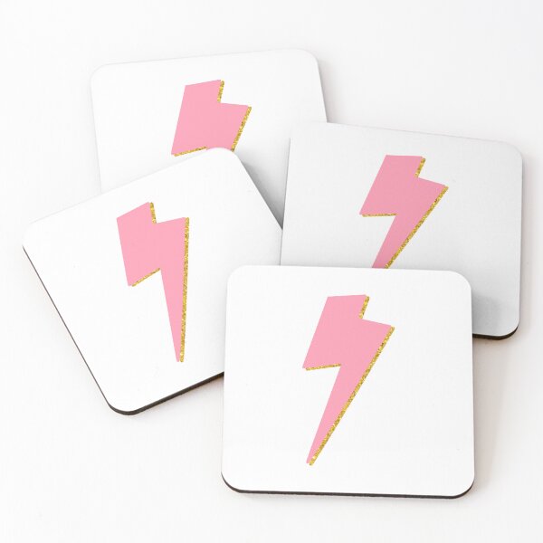 Item preview, Cute Aesthetic Preppy Pink and Gold Lightning Bolt designed and sold by Preppy Aesthetic Designs.