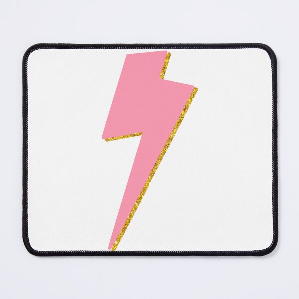 Item preview, Cute Aesthetic Preppy Pink and Gold Lightning Bolt designed and sold by Preppy Aesthetic Designs.