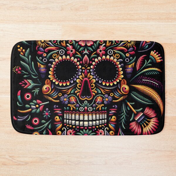 Item preview, "Exquisite Otomi Elegance: Intricate Skull Design" designed and sold by zzz888.
