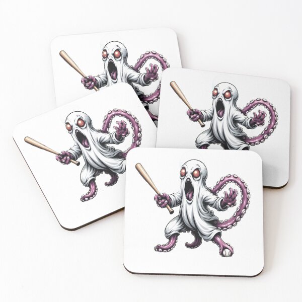 Item preview, Octopus Ghost Playing Baseball designed and sold by NagalkarArtWork.