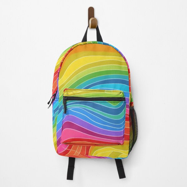 Artikelvorschau, Buntes abstraktes gewelltes Regenbogenmuster auf hellem Hintergrund entworfen und verkauft von Reichcorp.