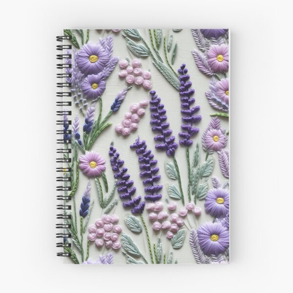 Item preview, Embroidered Lavender Flowers designed and sold by SimoneBalman.