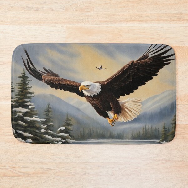 Item preview, American Bald Eagle Art. American Wildlife Oil Painting designed and sold by kakarikihill.
