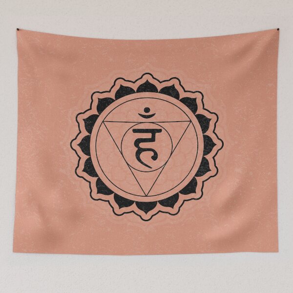 Item preview, Throat Chakra Mandala - Coral + Coal designed and sold by Irene Estelle.