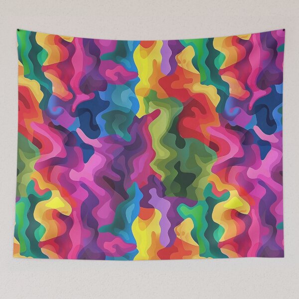 Item preview, Abstract Colorful Camouflage Pattern With Vivid Hues and Fluid Shapes (9) designed and sold by Reichcorp.