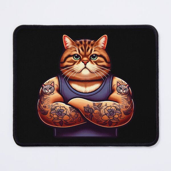 Item preview, Tabby Cat with Cat Tattoo designed and sold by plushism.