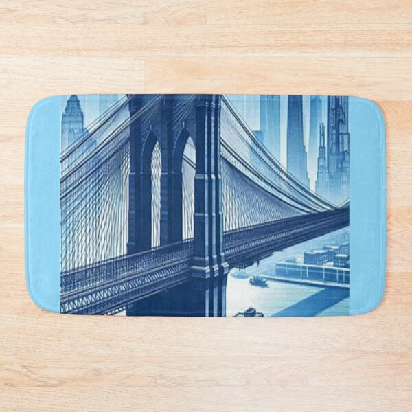 Item preview, Brooklyn bridge blue print  designed and sold by MogolArt.