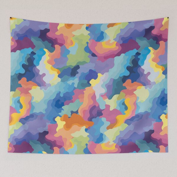 Item preview, Colorful Pastel Camouflage Pattern With Multicolored Blotches and Swirls (6) designed and sold by Reichcorp.