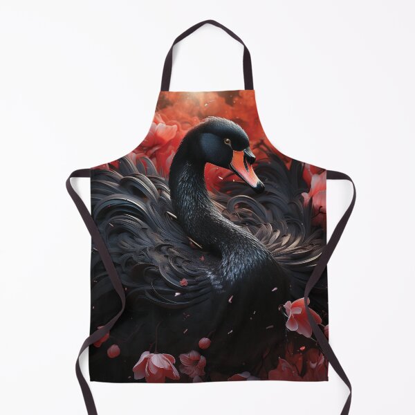 Item preview, Mystical Black Swan amidst Glowing Flowers Artwork designed and sold by Cris888.