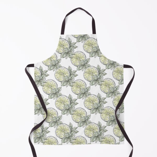 Item preview, Citrus Garden Green Lime and Botanical Leaves designed and sold by JinJinYoon.