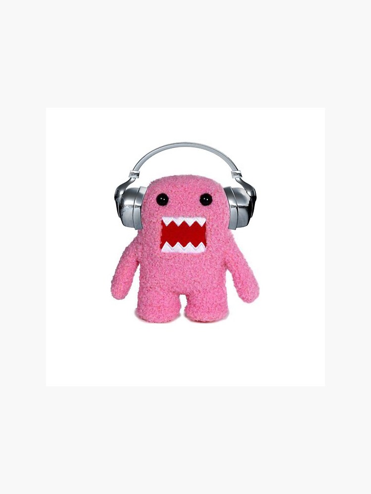 pink domo with headphones