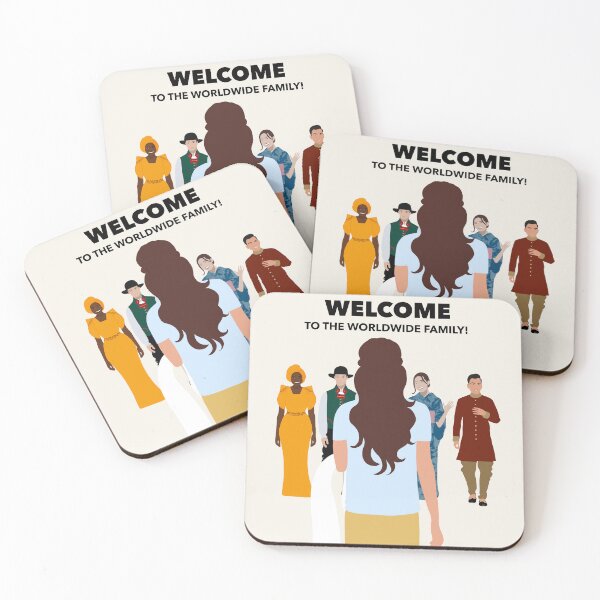 Item preview, Welcome to the worldwide family gift card  designed and sold by InkyKidArt.