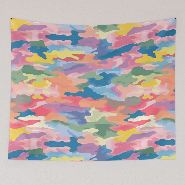 Item preview, Pastel Camouflage Pattern With Multicolored Abstract Shapes (2) designed and sold by Reichcorp.