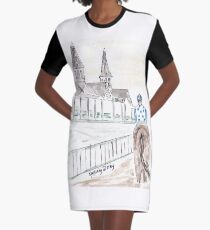Jockey on Horse, Watercolor, Kentucky Derby, Louisville, KY, Southern Graphic T-Shirt Dress