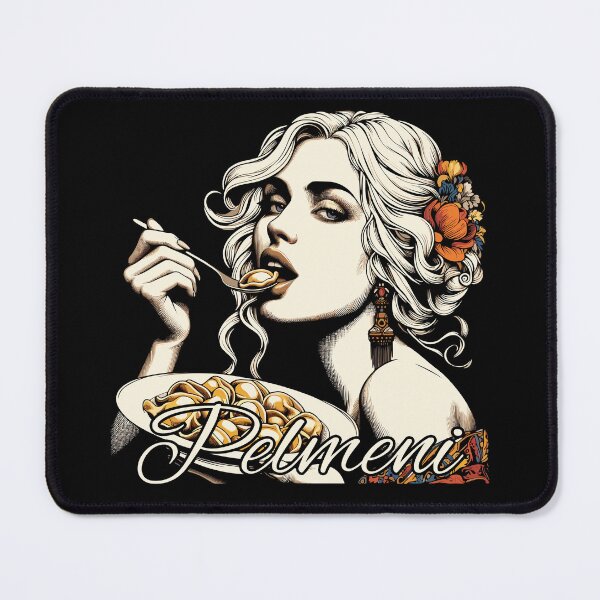 Item preview, Pelmeni beautiful blonde woman eating gift designed and sold by Pineapple-Tree.