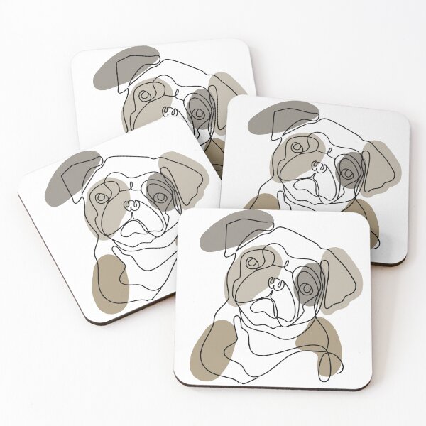 Item preview, PUG one line art minimalist  designed and sold by hemp3x.