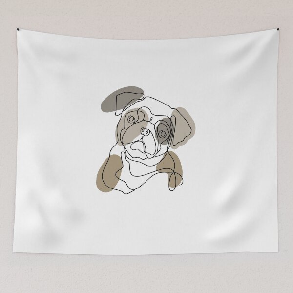 Item preview, PUG one line art minimalist  designed and sold by hemp3x.