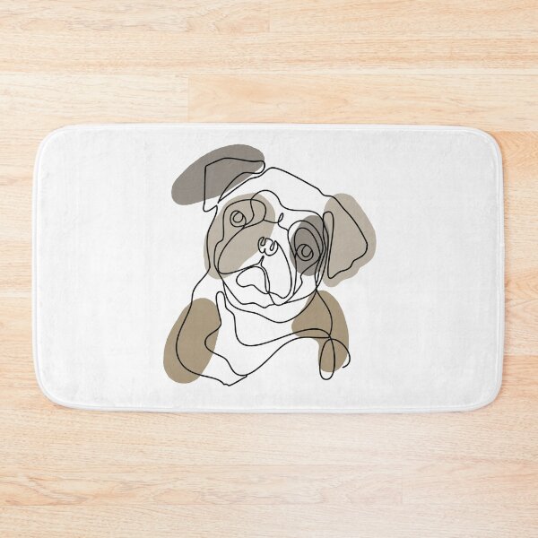 Item preview, PUG one line art minimalist  designed and sold by hemp3x.